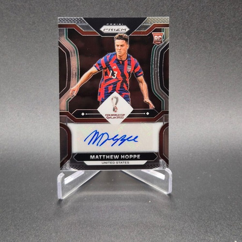2022 Panini Prizm World Cup Qatar Signatures Matthew Hoppe Auto Rookie Card used