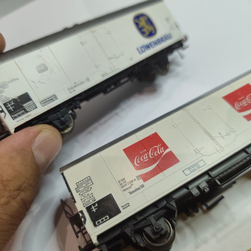 Fleischmann HO commercial train wagons, set of 4
