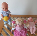 3 children's dolls