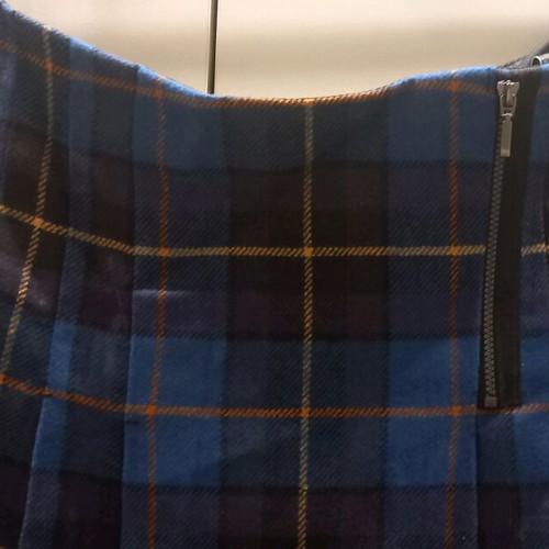 Checked mini wool skirt Marks & Spencer like new, blue, size L