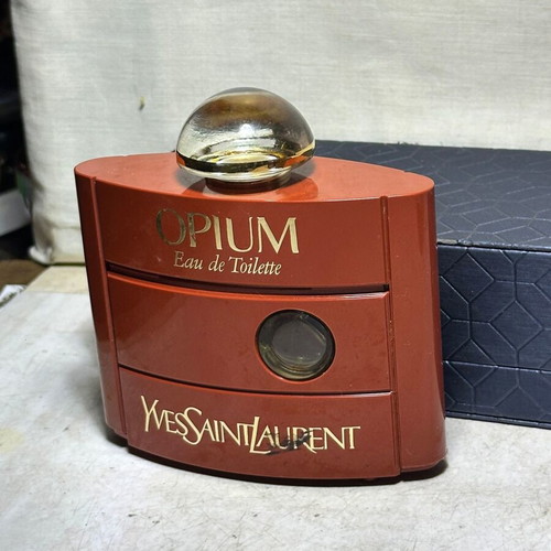 Yves Saint Laurent Opium Eau de Toilette 60ml used, vintage decorative empty bottle