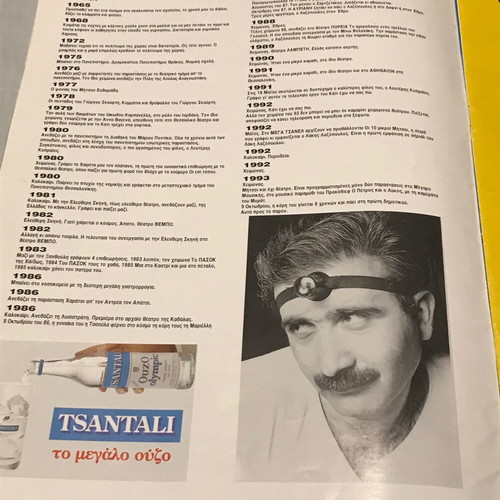 Theater program 'Epitelos Monoi' used 1992