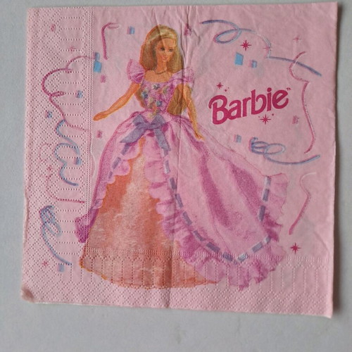 Barbie and My Little Pony napkins used