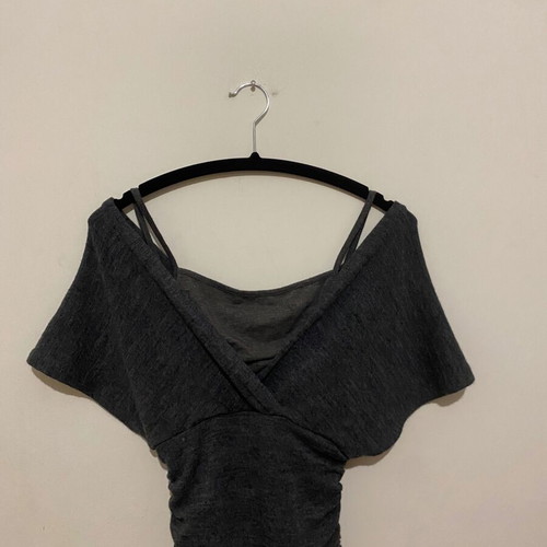 Top 2 in 1 used, wool, grey, size S-M