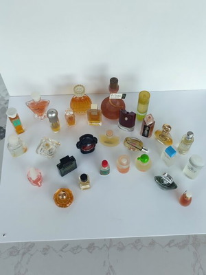 Vintage Miniature Perfume Collection used, 28 authentic bottles