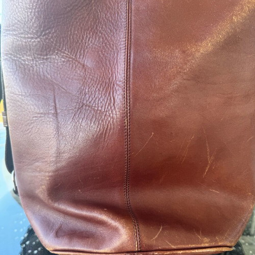 Vintage El Campero shoulder bag made of real leather, like new, brown