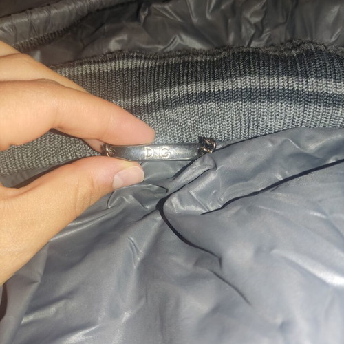 Dolce & Gabbana grey jacket with hood and silver details