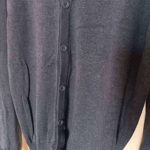 Solid men's cardigan used, blue, size L