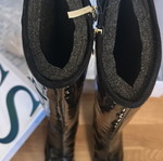 Guess leather boots black size 37 new