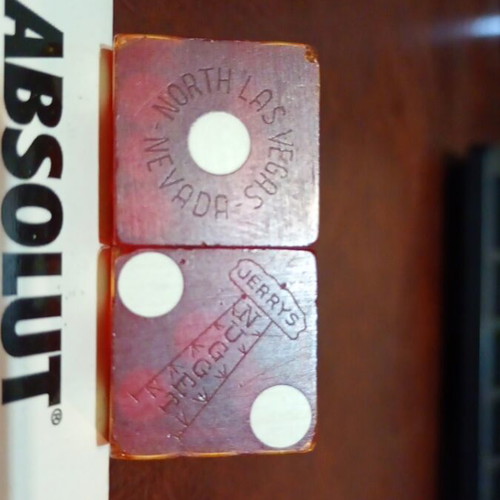 Vintage Jerry's Nugget Casino dice like new from the 50s