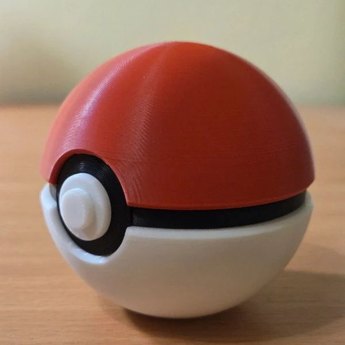 Classic Pokémon Pokéball 3D printed, made to order