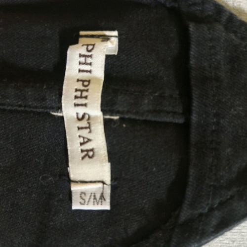 Black Salopette with Front Buttons, Like New, Size 134 cm for 12 Years