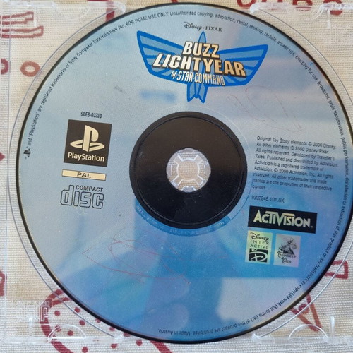 Buzz Lightyear of Star Command PS1 disc non-working for parts
