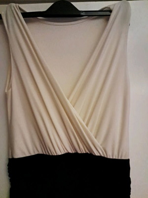 Jumpsuit elastic black and ivory size M like new, wide leg