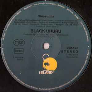 Black Uhuru Sinsemilla record used