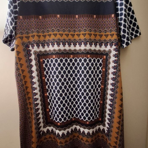 Dress with unique multicolor pattern, XXL