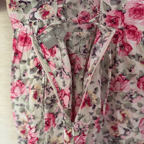 Asos Maxi Dress with Floral Pattern and Balloon Sleeves like new