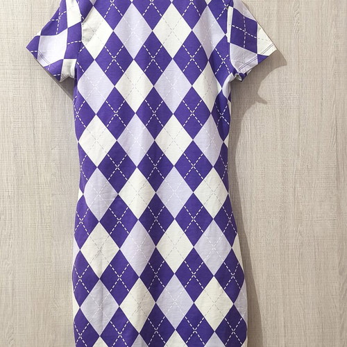 H&M Cotton Dress white and lilac XS-S new