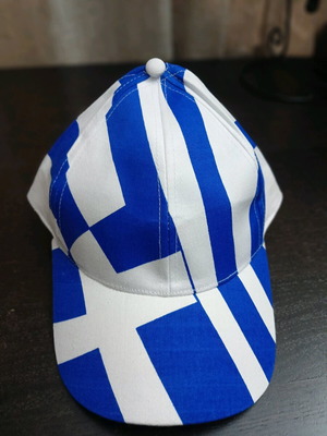 Hellas hat with Greek flag, new, one size