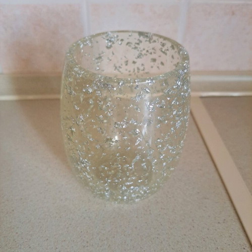 Decorative glass like new plexiglass with silver patterns