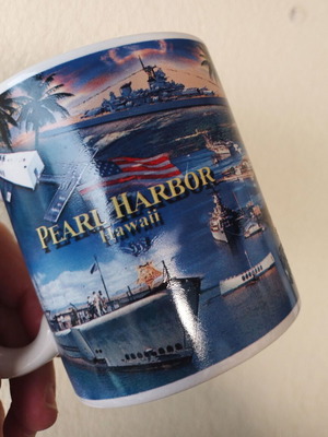 Κούπα καφέ Pearl Harbor σαν καινούργια, ημιπορσελάνη 330 ml
