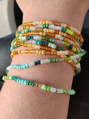 Colorful handmade bracelets 47cm length, new