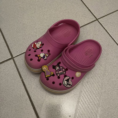 Crocs C12 pink clogs like new