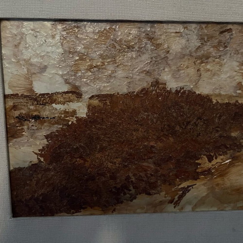 Painting used with leaves and frame 40x35