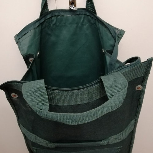 Shopping trolley bag like new, green with Mythos logo