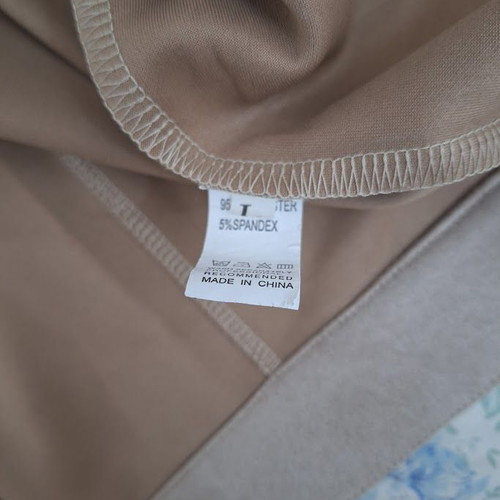 Women's moufan L like new, beige, velvet and polyester