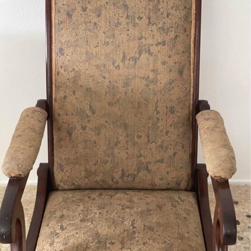 Handmade solid wood antique armchair, very comfortable