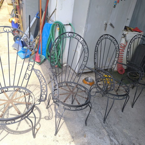 Fer Forje chairs set of 4 used