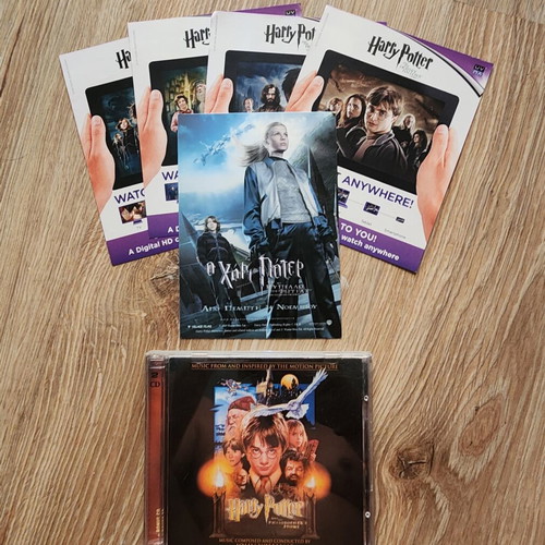 Harry Potter collection with 4 digital movies and CD soundtrack, like new