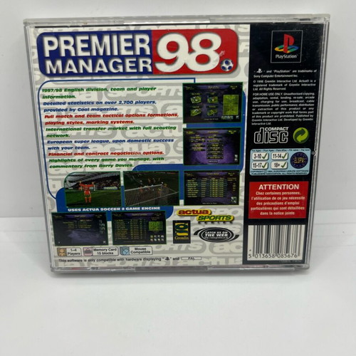 Premier Manager 98 PlayStation 1 used