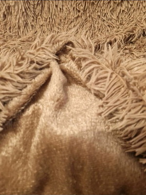 Blanket throw used, brown, for double bed and three-seat sofa
