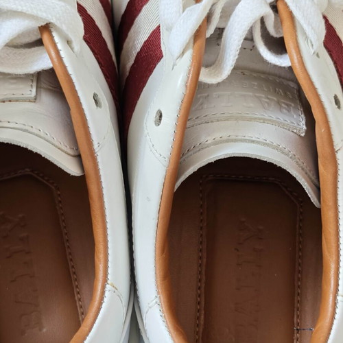 Bally Aston leather sneakers, size 40.5, white