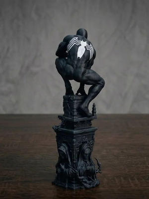 Symbiote Spider-Man Gothic Statue new, Marvel decor