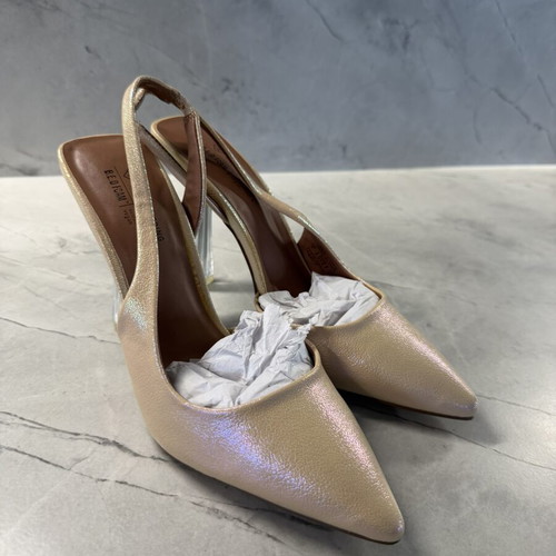 Call It Spring Iridescent Champagne Vegan Slingback Pumps EU 37.5