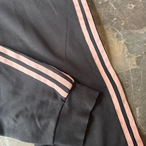 Adidas women's tracksuit like new, black with pink stripes, size M