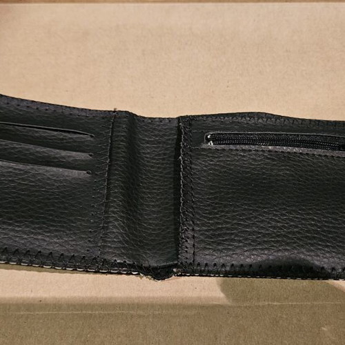 Wallet with bicycle design, black
