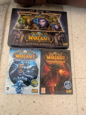 World of Warcraft Battle Chest PC game used with Wrath of the Lich King and Cataclysm