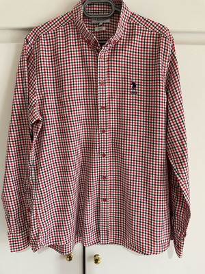Πουκάμισο αντρικό U.S. Polo Assn. κόκκινο πολύχρωμο σαν καινούργιο μέγεθος L