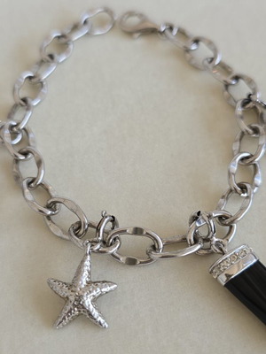 925 silver bracelet with removable charms