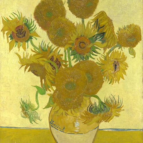 Vincent Van Gogh Sunflowers Handmade Statement Earrings Set