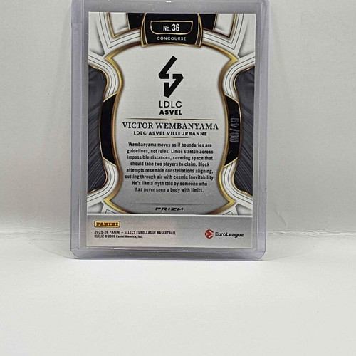 2025-26 Panini Select EuroLeague Victor Wembanyama Concourse Bronze Checker card /49
