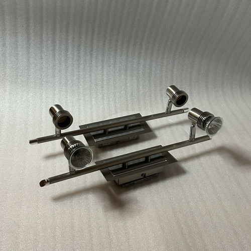 Stainless Steel Double Spot Wall Ceiling Lights Pair like new, 45 cm