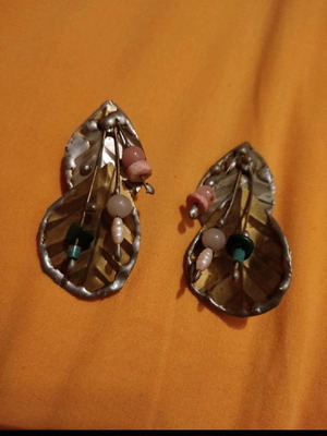 Handmade vintage clip-on earrings used