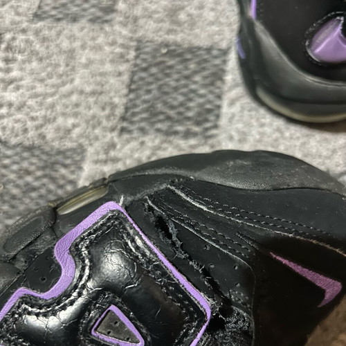Nike Air More Uptempo used, black and purple, size 44