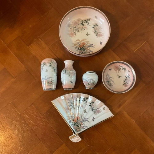 Japanese porcelain set 6 pcs St Michael Kyoto design in almost like new condition