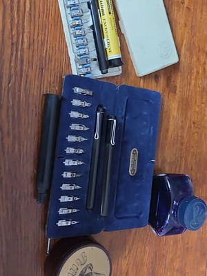 Pelikan Grahos sets used with ink and bakelite box